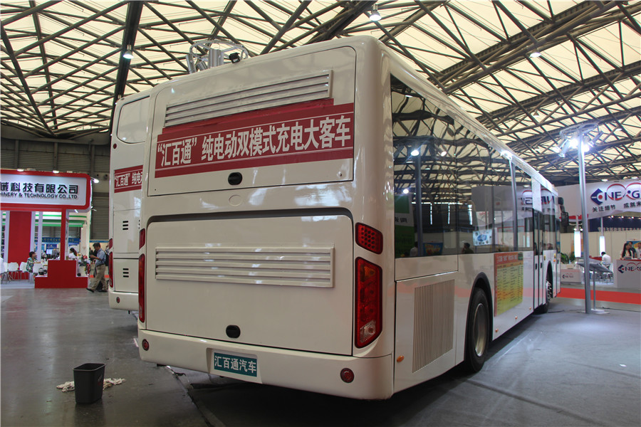 汇百通hbt6116s-bev型12米纯电动双模式充电大客车